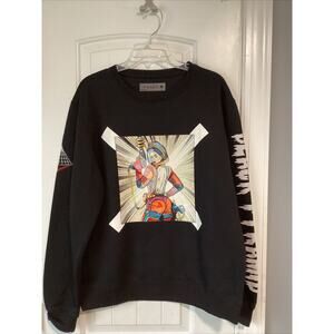 Black Pyramid Sweater Adult Large Y2K Pop Art Pullover Retro Lady Graphic